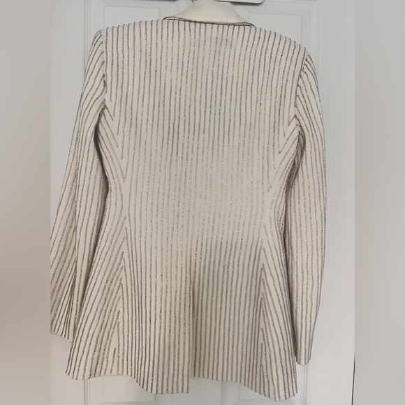 Alice + Olivia Yona Crystal Pinstripe Blazer - Picture 6 of 13